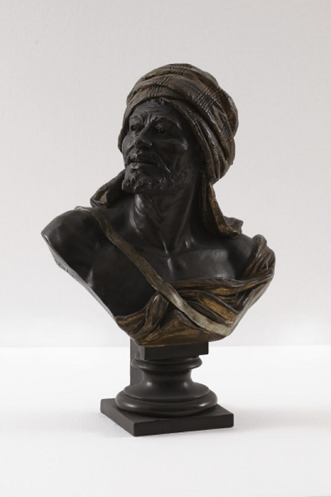 A bust of a warrior  by Wilhelm Christian Andreas Giesecke 