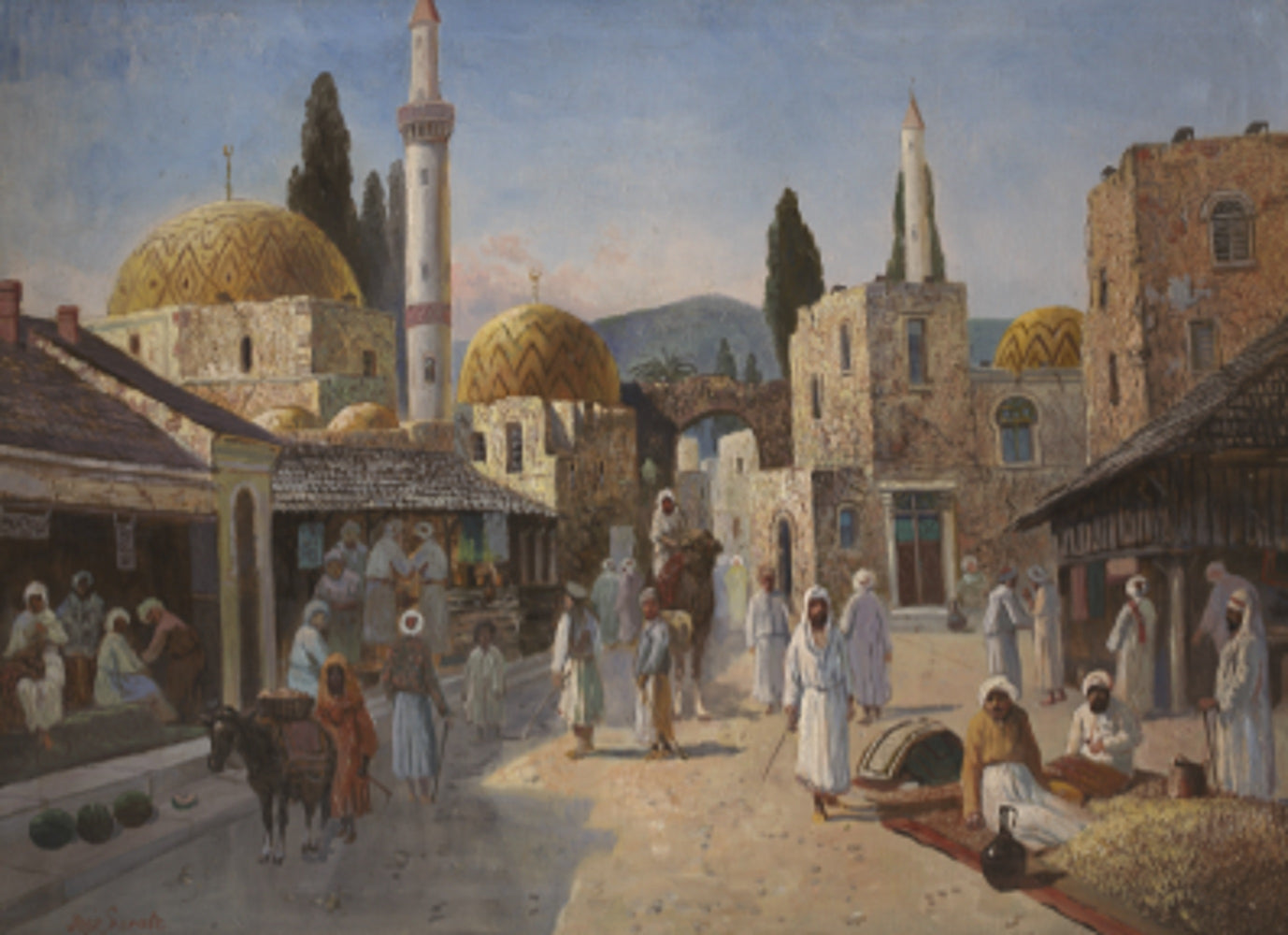 'A North African Market Scene' by José Garate