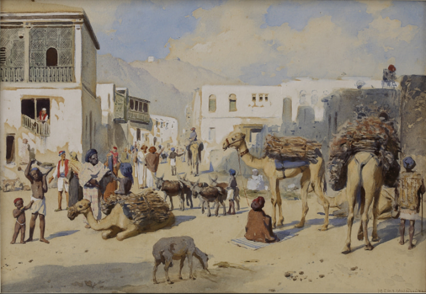 'A Market Square, Rajasthan' by Horace Van Ruith