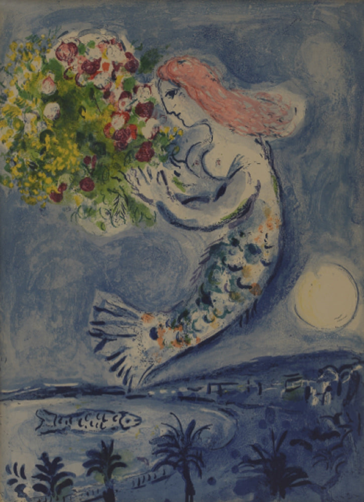 La Baie des Anges- Nice Soleil Litograph edition of 5000 copies with text by Marc Chagall