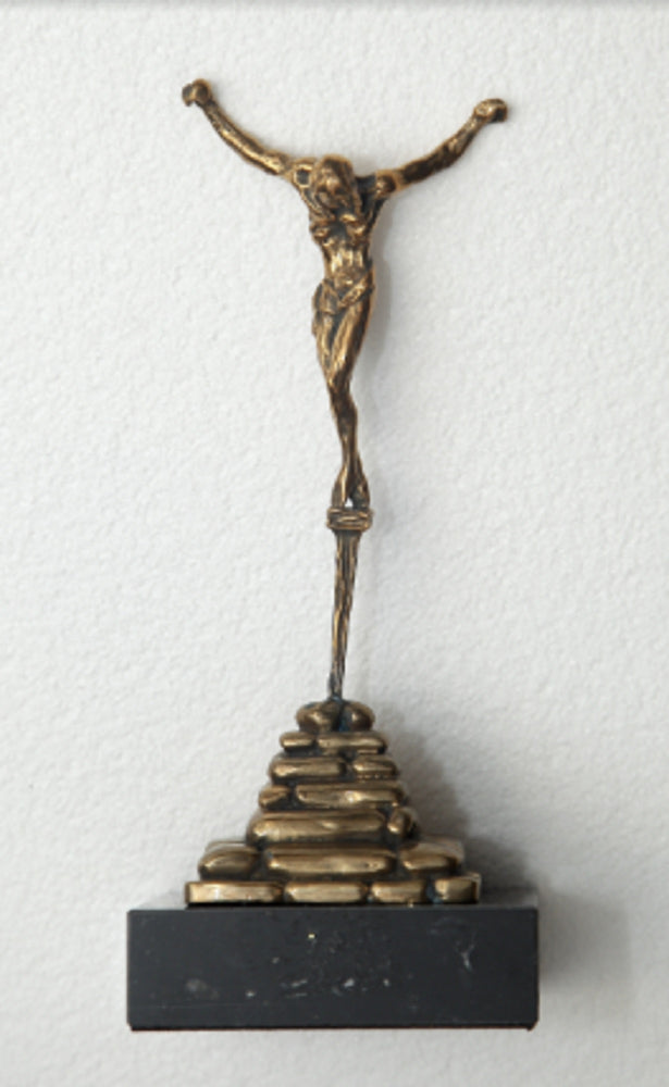 Christ de Saint-Jean-de-La-Croix Bronze with gold patina. by  Salvador Dali