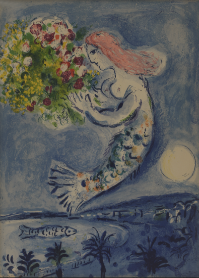 Exhibition Charlottenborg 22/10 - 13/11 1960  lithography by Marc Chagall