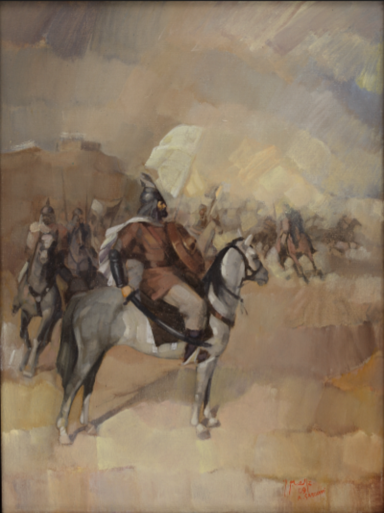 صلاح الدين الأيوبي Oil on canvas by Ali AlSabouni